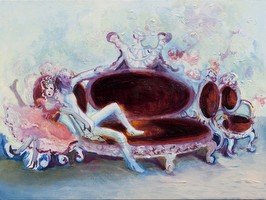 Marie and Her Knight in Shining, Oil on panel