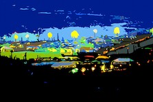 Guantanamo Bay, oil/alkyd/canvas, 65"x90", 2007