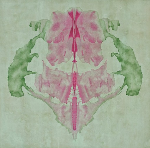 Acrylic on board (borders unpainted), 26.625 x 26.625 inches painted area,<br class=