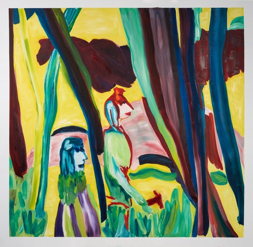 Yellow Boa Canyon  Oil on canvas 84"x84" 2015<br class=