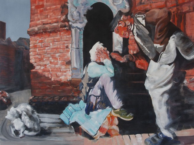 Street Dogs, 2012, Oil on Canvas, 91 x 122 x cm<br class=