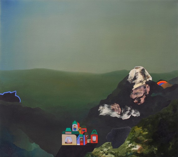 Hannes Michanek, Coming down, oil on canvas, 2012, 70 x 80 cm<br class=