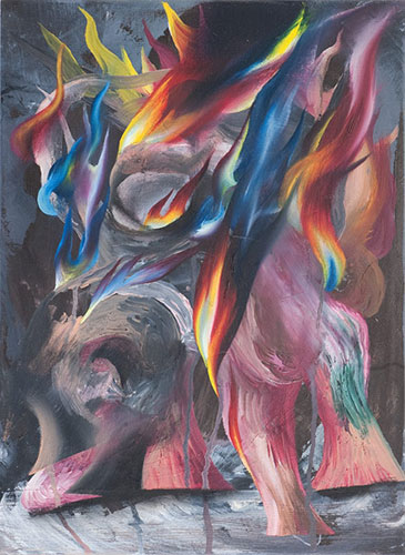 Sebastian G�gel . Figur 2009 <br/>�l auf Leinwand 45 x 33 cm<br/>Image � Sebastian G�gel, courtesy Emmanuel Post, Leipzig<br/>