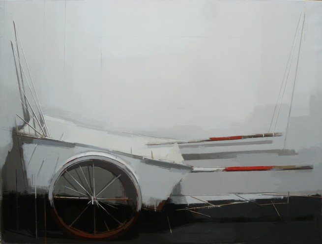 'Cart' 2014 Oil on Linen (122 x 91.5cm)<br/>