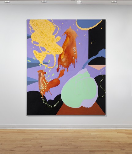 Night Boardwalk<br/>acrylic on canvas<br/>72" x 60"<br/>